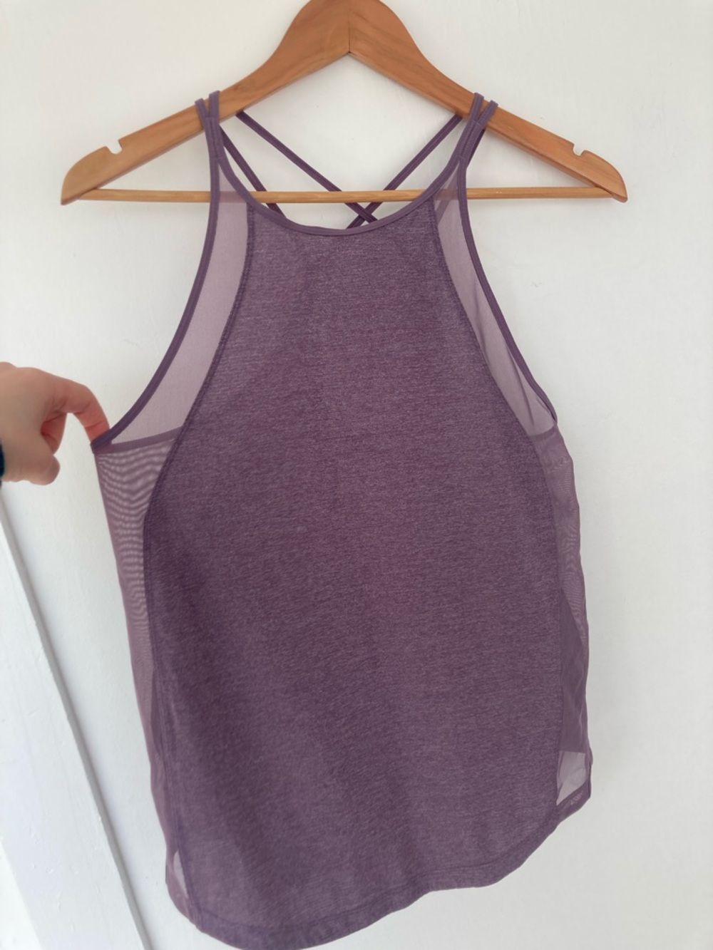 lululemon athletica Purple Mesh-Panel Strappy Tank Top